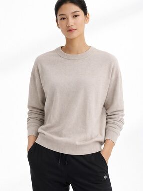 Lululemon sz L Cotton-Cashmere Blend | Tan Taupe